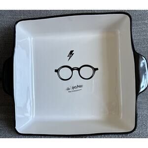 Rae Dunn Harry Potter Square Ceramic Baking Dish 9” Rare Eyeglasses NEW
